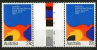 Australia 1983 27c ANZCER New Zealand Economic Relationship MNH Gutter Pair - Nuevos