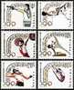 China 1984 J103 23th Olympic Games Stamps Sport Weight Lifting Shooting Volleyball Diving - Pallavolo