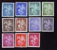 ROMANIA,HORSES,CHEVAUX  11 MINT ** STAMPS 1939. - Unused Stamps