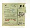 - TIMBRE COLIS POSTAL SUR DOCUMENT DE 1958 . - Autres & Non Classés