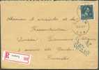 N°724T Obl. Sc EUPEN 1 S/L. Recommandée Du 11-6-1947 Vers Bruxelles.   Cantons De L´Est  - 6020 - 1946 -10 %