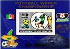 North Korea Stamp S/s 1986 Mexico World Cup Soccer Sport National Flag Relic Map - 1986 – Mexico