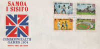 Jeux Sportifs Du Commonwealth A Christchurch (Nouvelle-Zelande)  1974.  FDC Des ILES SAMOA - Samoa