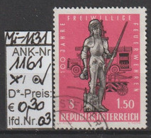 1963  -  ÖSTERREICH - SM "100 Jahre Freiwillige Feuerwehren" S 1,50 Dkl'rosa -  O  Gestempelt -  S.Scan (1161o 03   At) - Used Stamps