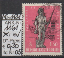 1963  -  ÖSTERREICH - SM "100 Jahre Freiwillige Feuerwehren" S 1,50 Dkl'rosa -  O  Gestempelt -  S.Scan (1161o 05   At) - Used Stamps