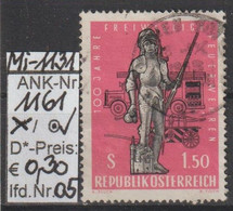 1963  -  ÖSTERREICH - SM "100 Jahre Freiwillige Feuerwehren" S 1,50 Dkl'rosa -  O  Gestempelt -  S.Scan (1161o 05   At) - Oblitérés