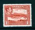 ANTIGUA - 1938 KGVI ONE PENNY SCARLET DEFINITIVE STAMP FINE MINT MM * - 1858-1960 Colonia Británica