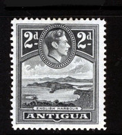 ANTIGUA - 1951 KGVI TWO PENCE SLATE-GREY DEFINITIVE STAMP FINE MINT MM * SG 101a - 1858-1960 Kolonie Van De Kroon