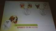 FDC Taiwan 2006 Pet Stamps (II) Dog Cat Fauna - FDC