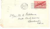 Etats Unis Lettre Circulée 1944 Poste Aérienne Avion Dakota De Miami Pour Cleveland - Lettres & Documents