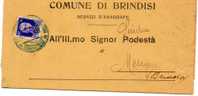 1944 LETTERA BRINDISI - Marcophilia