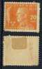 SUEDE / 1928  # 209 * /  20 (+5) ö Orange - Unused Stamps