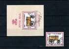 Stamp World London Kutschen Kambodscha 1097/4, 7xZD+ Block 172 O 6€ Post-Wagen,Karren - Verzamelingen (in Albums)