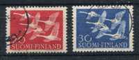 Finland 1956 - Nordic Swans - Complete Set Of 2 Stamps - Used Stamps