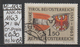 1963 - ÖSTERREICH -  SM  "600 Jahre Tirol Bei Österreich" S 1,50 Mehrf. -  O  Gestempelt - Siehe Scan (1163o 03     At) - Oblitérés
