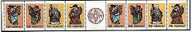 1991 Auspicious Stamps Booklet God Costume Peach Calligraphy Coin Myth - Muñecas