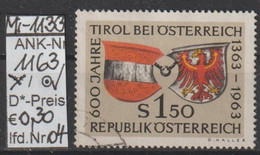 1963 - ÖSTERREICH -  SM  "600 Jahre Tirol Bei Österreich" S 1,50 Mehrf. -  O  Gestempelt - Siehe Scan (1163o 04     At) - Usati