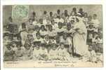 ALGERIE 1906-une école Indigène-circulée-très Animée-gros Plan - Kinderen