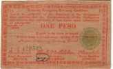 PHILIPPINES 1 PESO RED  MOTIF FRONT & BACK  NEGROS PROVINCE BROWN PAPER ND(SERIES 1944) PS673 VF READ DESCRIPTION !! - Filippijnen