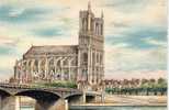 - BARRE & DAYEZ -   VILLES -  MANTES (Set O )- LA CATHEDRALE- 2146 B - Barday