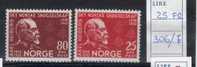 NORVEGIA / NORGE 1948 --HEIBERG **--- Rif.306/307 - Ungebraucht