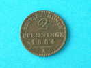 1864 A - 2 PFENNINGE / KM 481 ( For Grade, Please See Photo ) !! - Taler & Doppeltaler