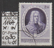 1963 - ÖSTERREICH - SM "300. Geburtstag Prinz Eugens V. Savoyen"  S 1,50 Violett -  O Gestempelt - S.Scan (1164o 01  At) - Gebraucht