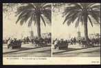 CPA  ANCIENNE STÉRÉOSCOPIQUE- FRANCE- CANNES- PROMENADE DE LA CROSETTE- TRES BELLE ANIMATION - Stereoscope Cards