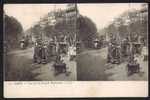 CPA  ANCIENNE STÉRÉOSCOPIQUE- FRANCE- PARIS VUE SUR LES GRANDS BOULEVARDS- SUPER ANIMATION-OMNIBUS HIPPOMOBILES- - Stereoscope Cards