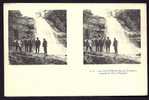 CPA  ANCIENNE STÉRÉOSCOPIQUE- FRANCE- CAUTERETS : LA CASCADE DU PONT D'ESPAGNE AVEC BELLE ANIMATION - Stereoscope Cards