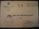 VITORIA Alava 1976  Noya Coruña Juzgado Instruccion 2 Justicia Justice Franquicia Postage Paid Sobre Frontal Front Cover - Franchise Postale