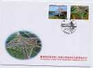 FDC 2000 Taiwan Freeway Stamps Bridge River Interchange Scenery - Altri (Terra)