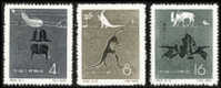 1958 CHINA S22 Early Fossils Of China 3V MNH - Neufs