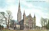 Britain United Kingdom Salisbury Cathedral West Front Old Used Postcard [P1447] - Salisbury