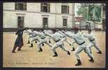 CPA  ANCIENNE- FRANCE- THEME : BOXE- MILITARIA- EXERCICE DE BOXE DANS L'INFANTERIE- TRES BELLE ANIMATION- COLORISÉ - Boxing