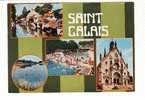 ST CALAIS MULTIVUES 1970 PISCINE EGLISE - Saint Calais