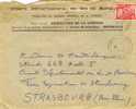 Lettre De Fargues St Hilaire Gironde Pour Strasbourg Avec Pub Pour Vins De Bordeaux Au Verso 1949 - Lettres & Documents