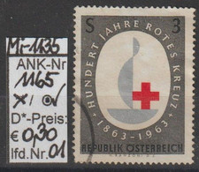 1963 - ÖSTERREICH - SM "100 Jahre Internationales Rotes Kreuz" - 3 S Mehrf. - O  Gestempelt  -  S. Scan (1165o 01    At) - Used Stamps