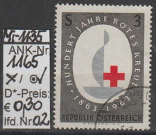 1963 - ÖSTERREICH - SM "100 Jahre Internationales Rotes Kreuz" - 3 S Mehrf. - O  Gestempelt  -  S. Scan (1165o 02    At) - Used Stamps