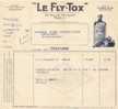Facture De La Société LE FLY TOX De Paris Et De 1928 - 2/3 A4 - Chemist's (drugstore) & Perfumery