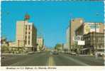 Broadway Street, Missoula MT, US Highway 10, US Auto, Montana Power, Business Signs On C1970s Vintage Postcard - Missoula