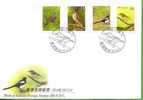 FDC 2008 Taiwan Birds Series Stamps (III) Bird Resident Sparrow Magpie Fauna - Passeri