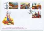 FDC 1999 Taiwanese Opera Stamps Buddha Martial Clown - Teatro