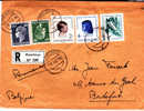 N°415/417/528/529/530 RUMELANGE 12.7.57 S/L. RECOMM.v.BOITSFORT (BXL).TB - Used Stamps