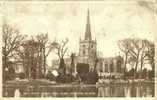 Britain United Kingdom Holy Trinity Church From Island, Stratford-on-avon Early 1900s Postcard [P1479] - Stratford Upon Avon