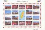 1999 Taiwan Aboriginal Culture Stamps Sheet Hunting Dance Costume Music Map Dwarf - Baile