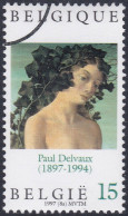 Specimen, Belgium Sc1648 Painting, Paul Delvaux, Nude. - Naakt