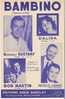 BAMBINO , DALIDA , GUETARY , PATRICE & MARIO 1956 - Song Books