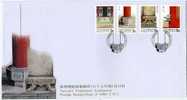 FDC Taiwan 1998 Classical Architecture Stamps Stone Carving Spout - FDC
