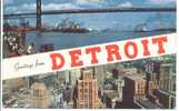 DETROIT The World's Motor Capitol - Greetings From 1950 - Altri & Non Classificati